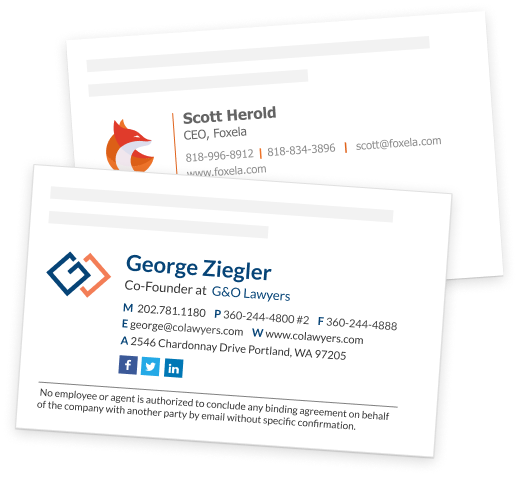 CEO VP and director email signature examples