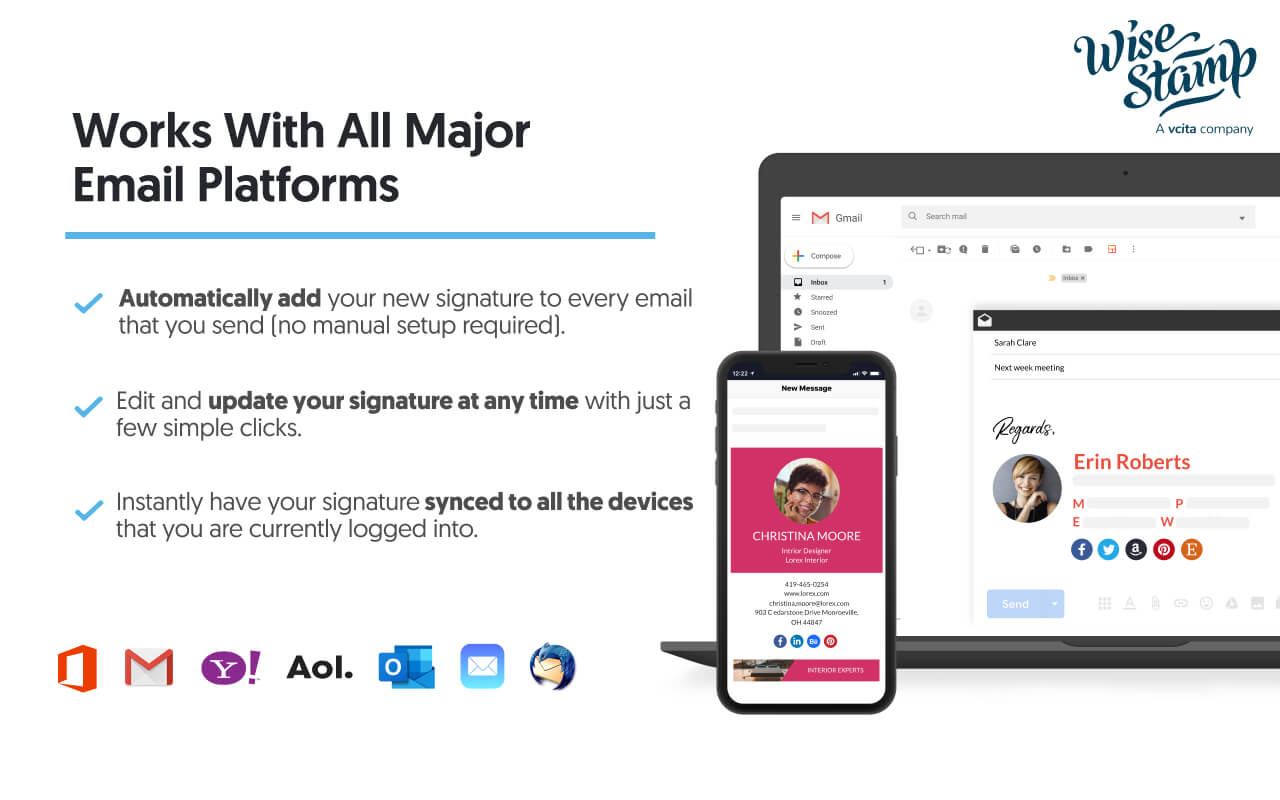 wisestamp email signature maker benefits