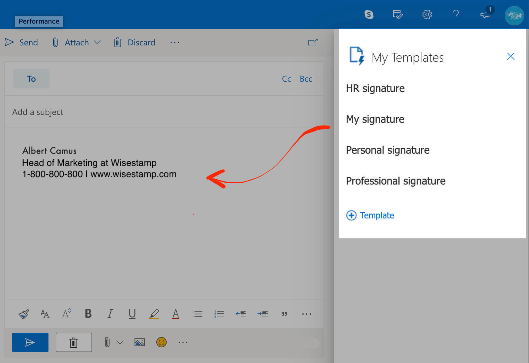 create multiple email signatures in office 365 using my templates