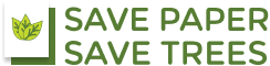 save paper save trees logo