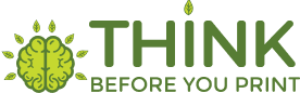 think before you print logo