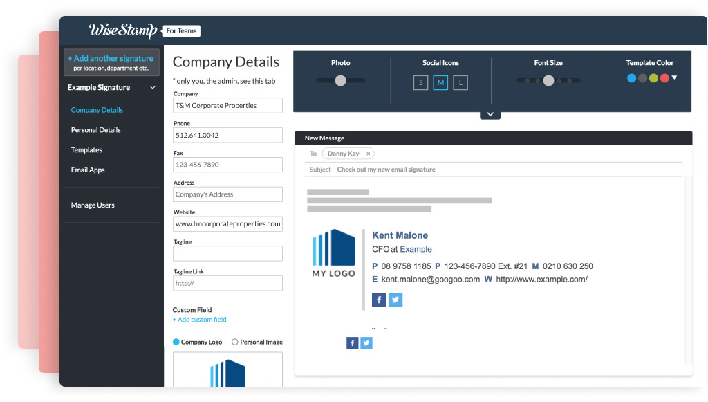 wisestamp G suite manager for teams