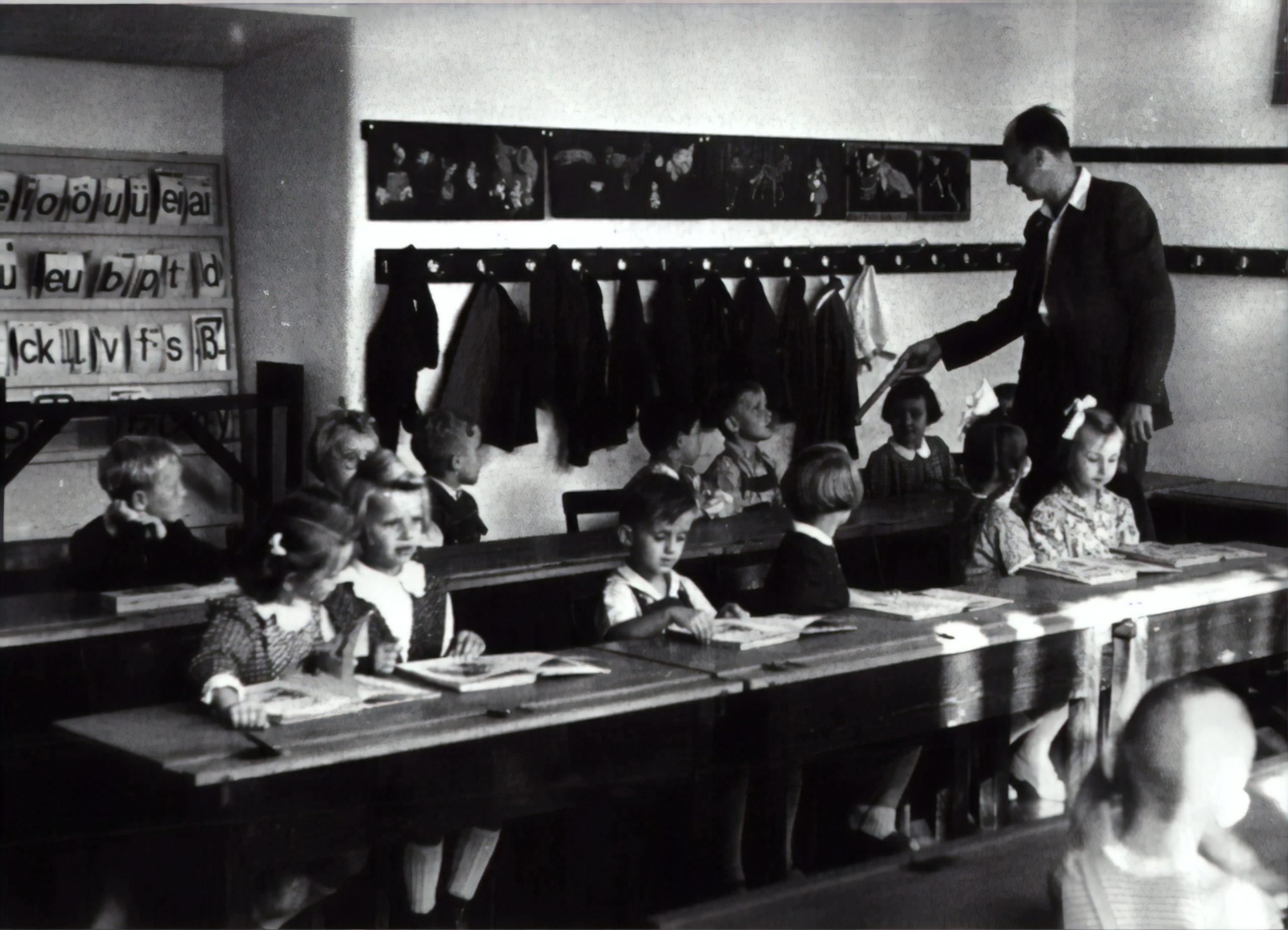 kids in a class room