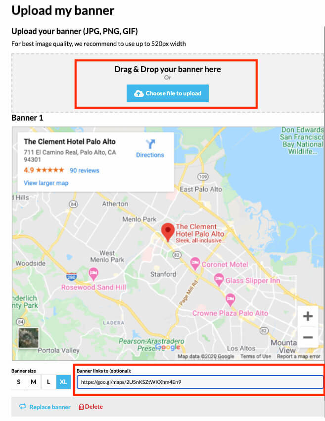 how to add google maps to email signature - Link your map banner to your live map