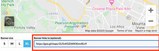 how to add google maps to email signature - Link your map banner to your live map step 2