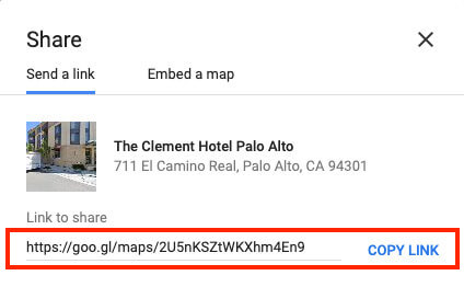 how to add google maps to email signature - get map link