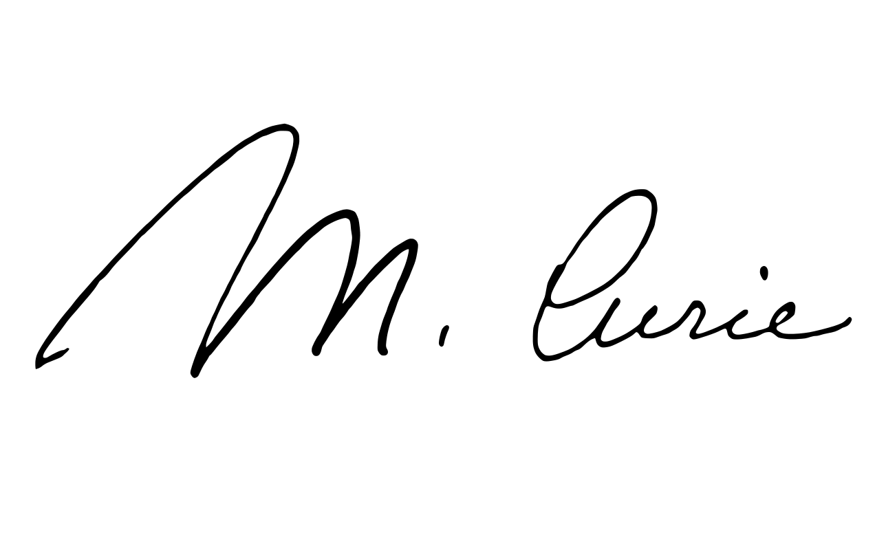 Marie Curie signature