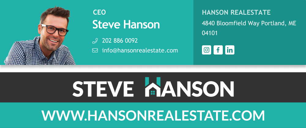 email signature example for realtors - cool design