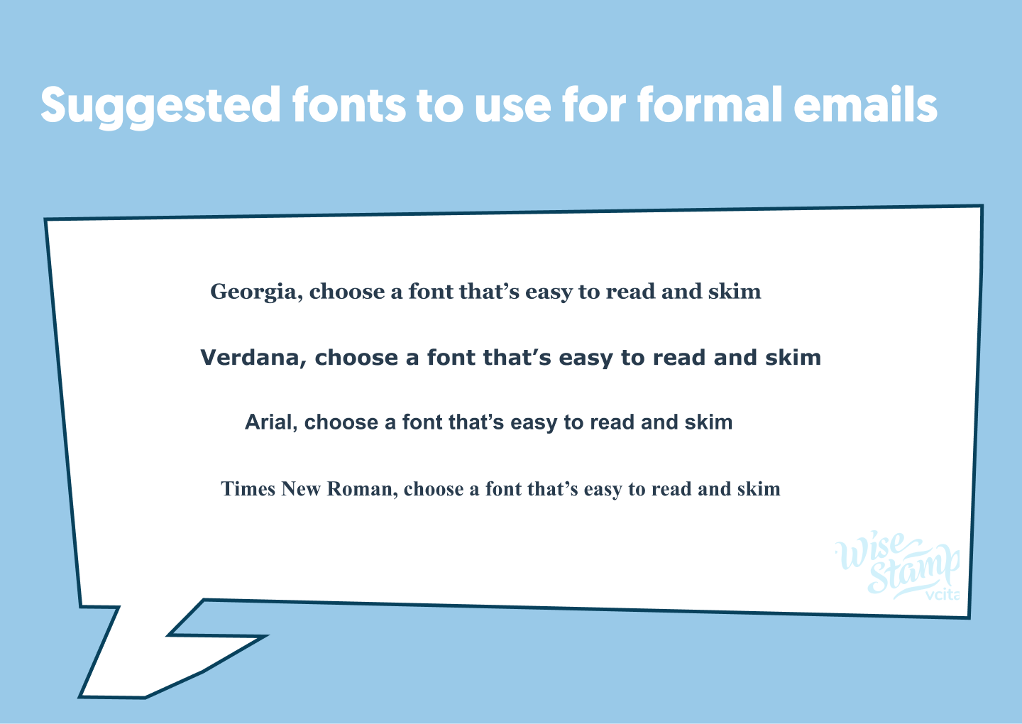 formal email fonts