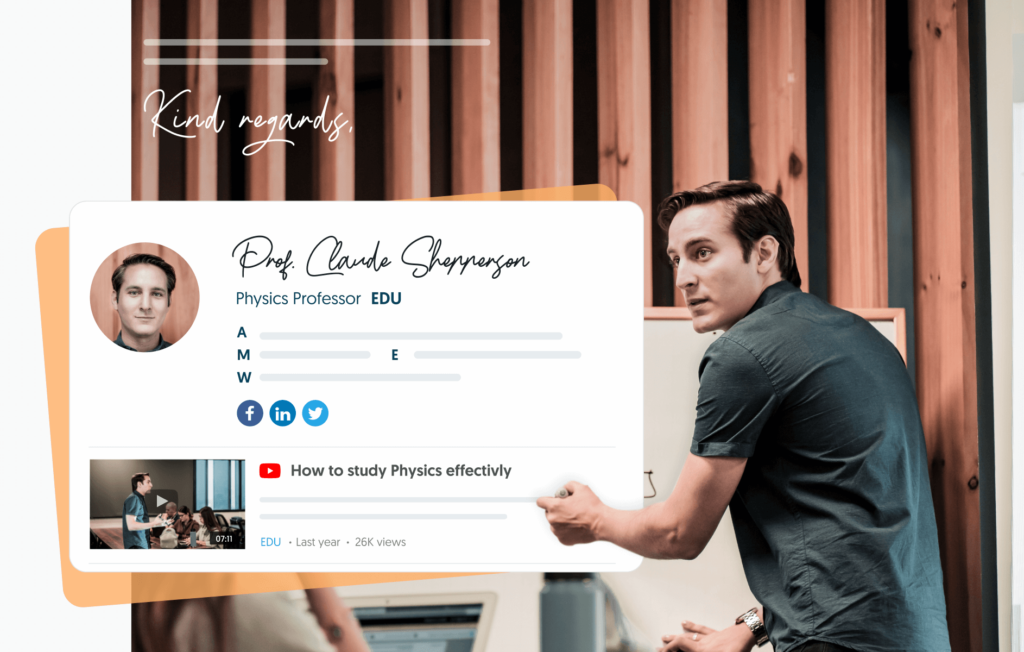 academic email signature examples for professors