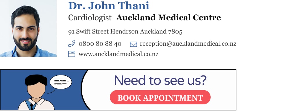 cardiologist email signature example with designed banner