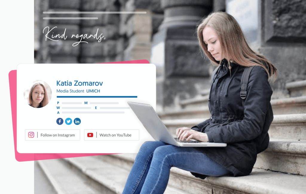 college student email signature examples