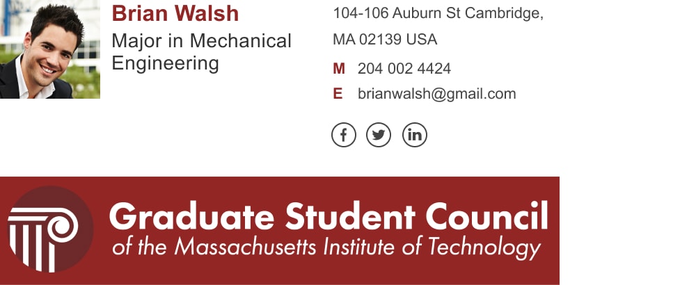 email signature for graduate student