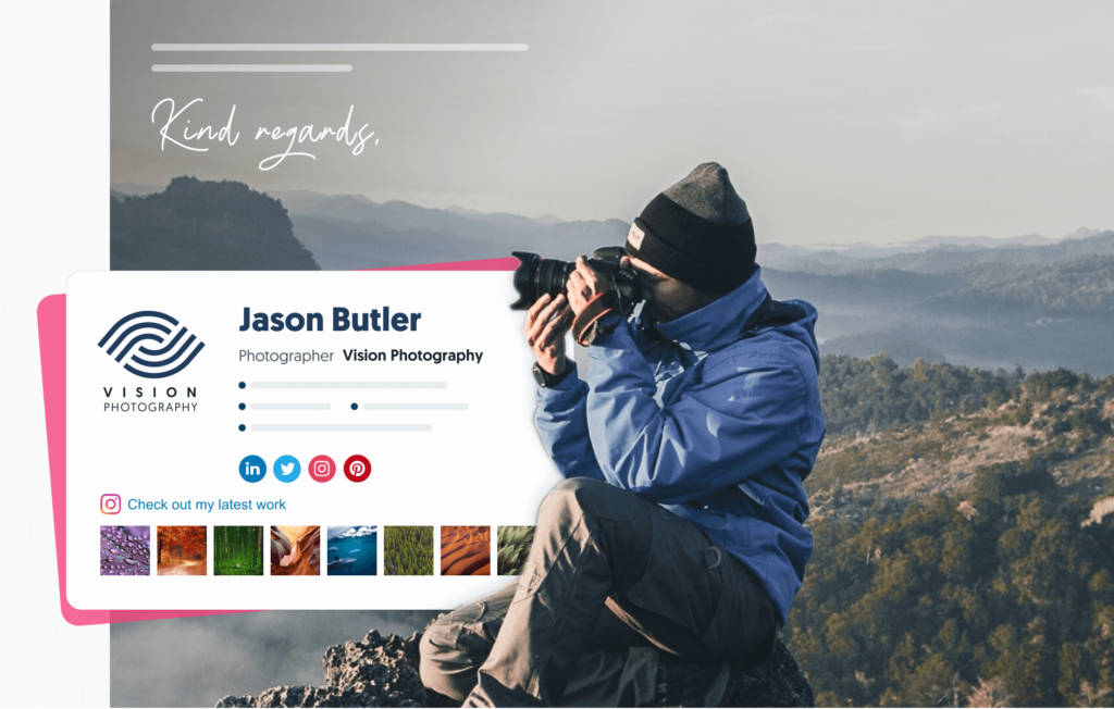 photographer email signature examples
