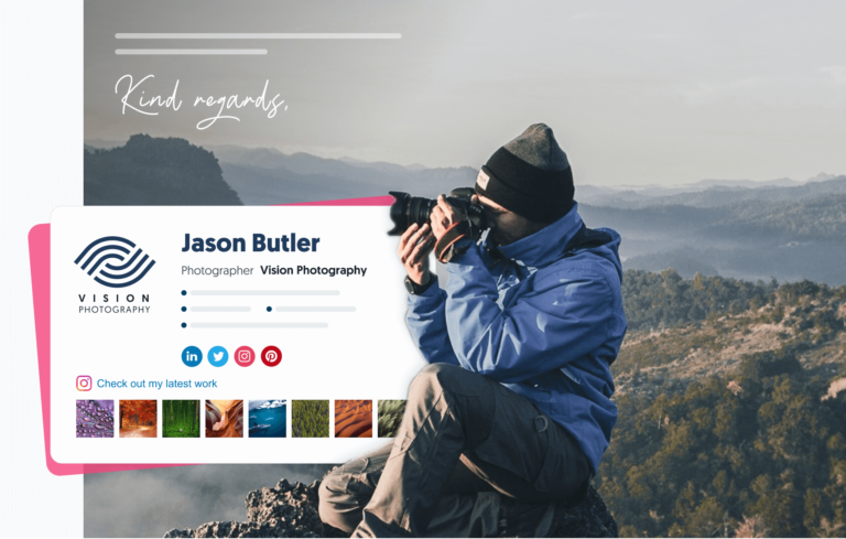 photographer email signature examples