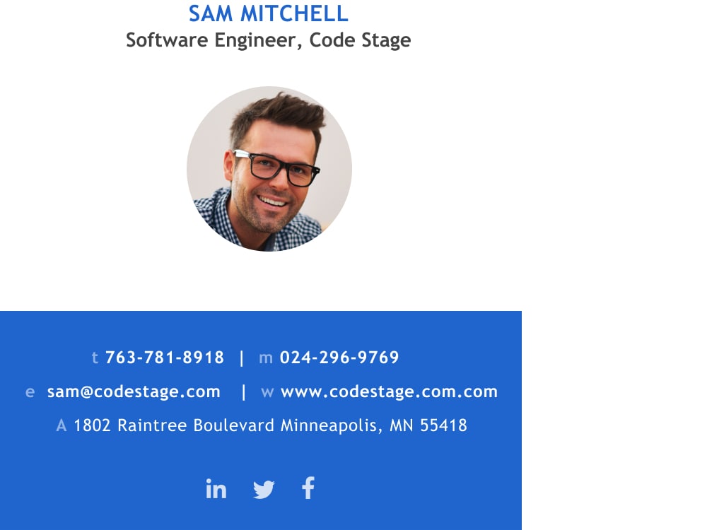software engineer email signature template