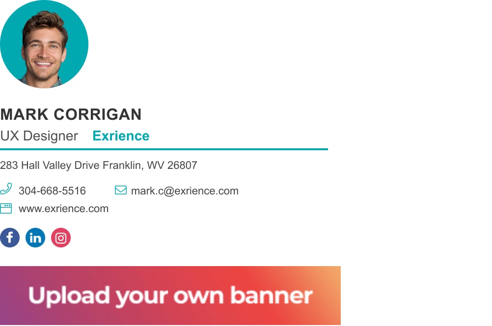 upload your own banner to designer email signature template-min