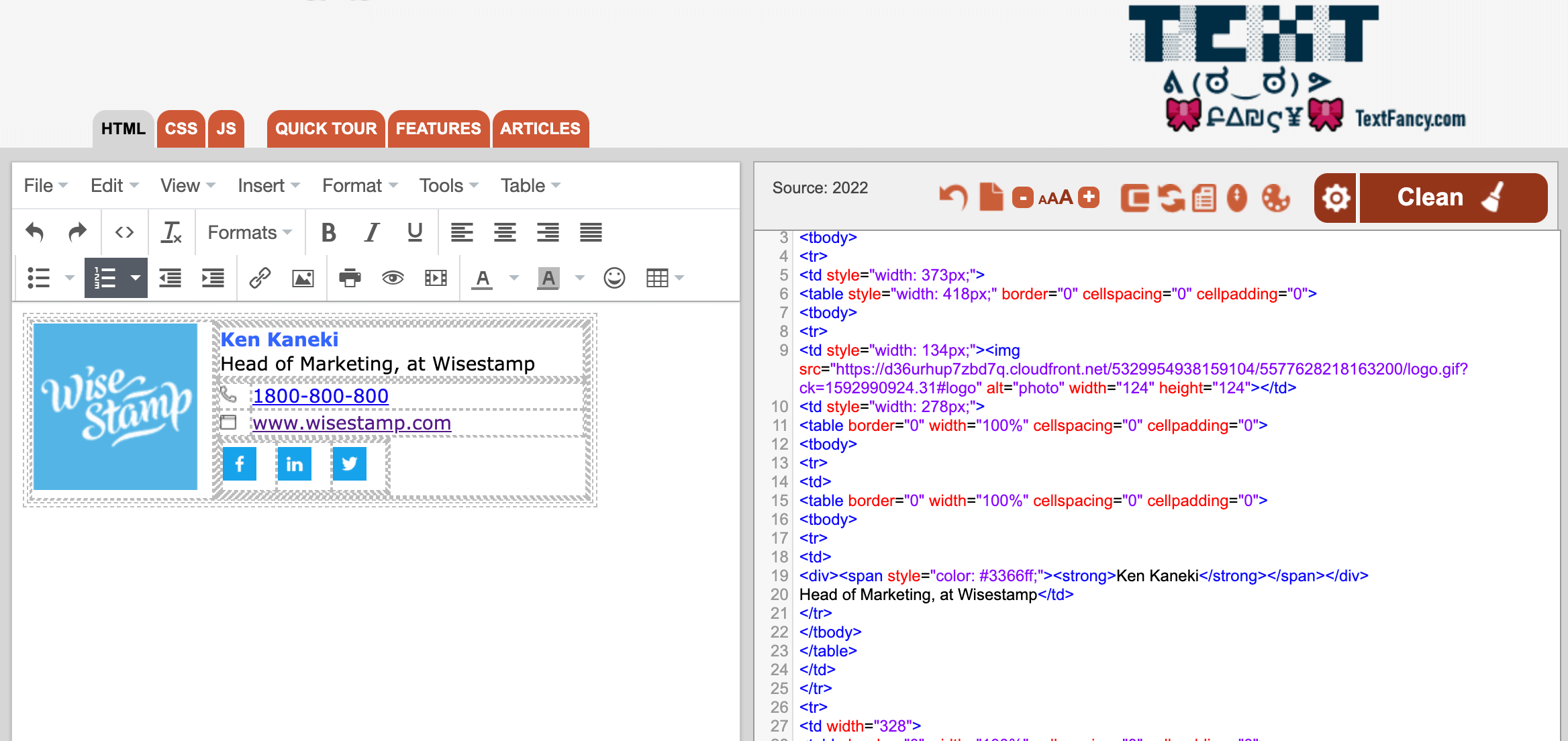 add an Outlook HTML signature to Outlook customized with an HTML editor