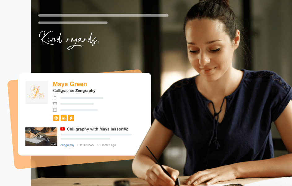 simple and basic email signature