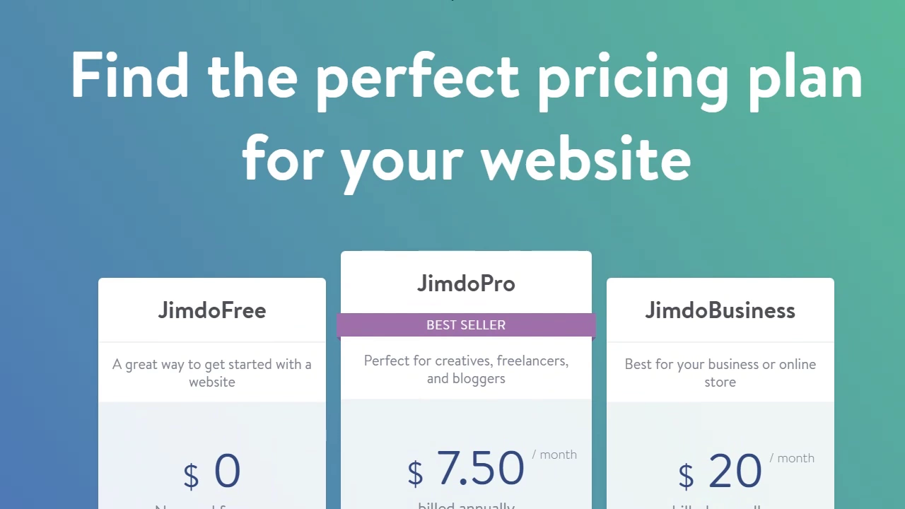 website plan price list