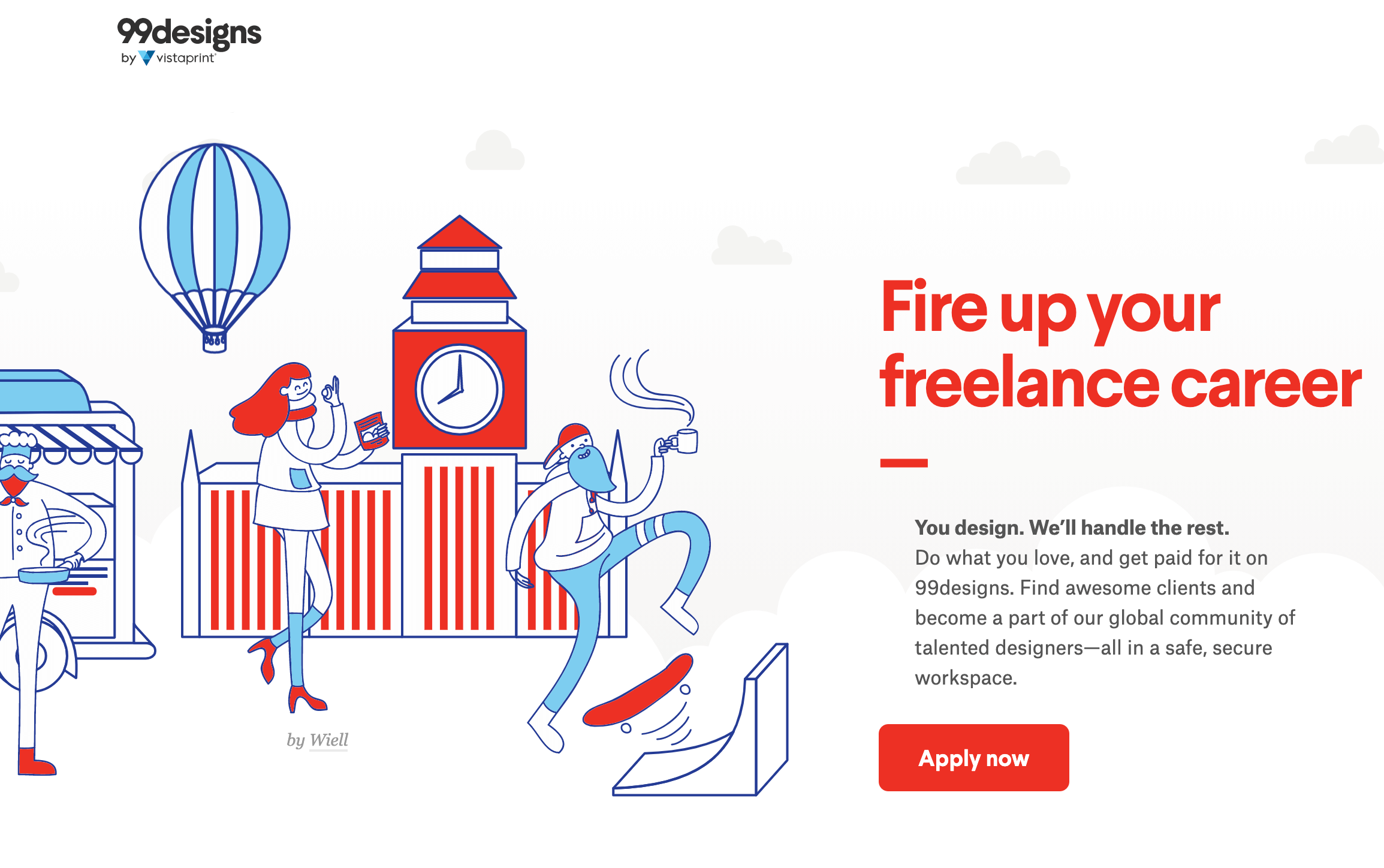 99design - best freelance websites for designers