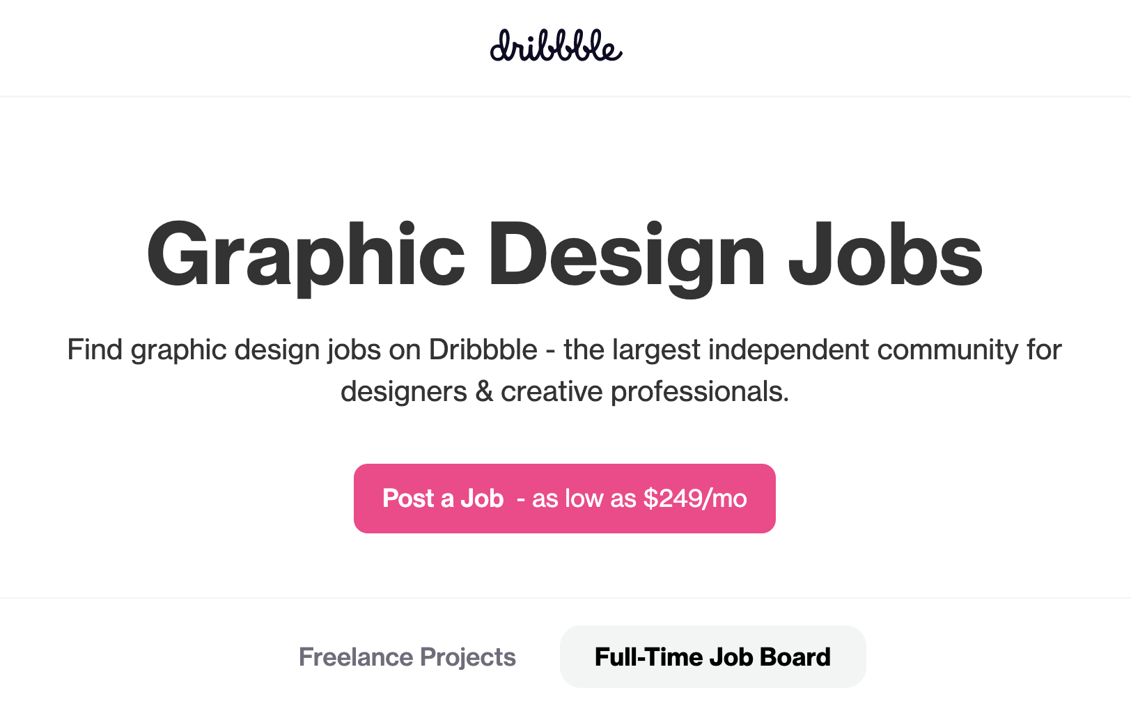 Dribble - best website for grapphic design freelance jobs freelance
