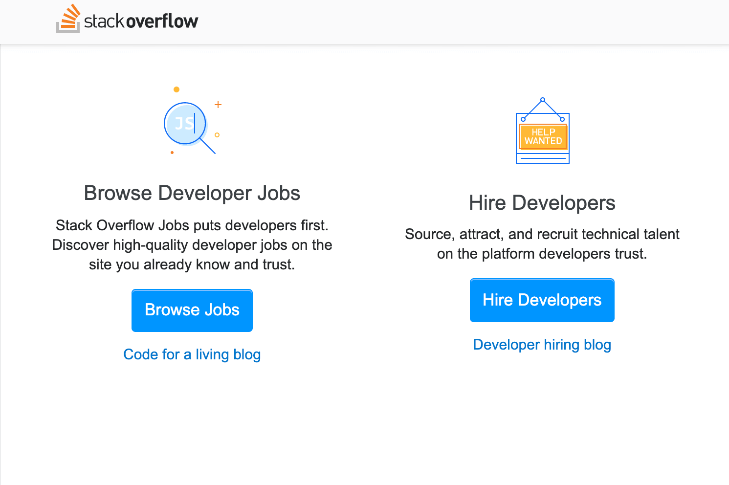 Stack overflow - freelancing jobs site for software developers