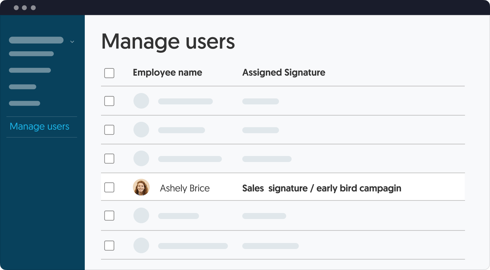 Global company email signature management from a single dashboard