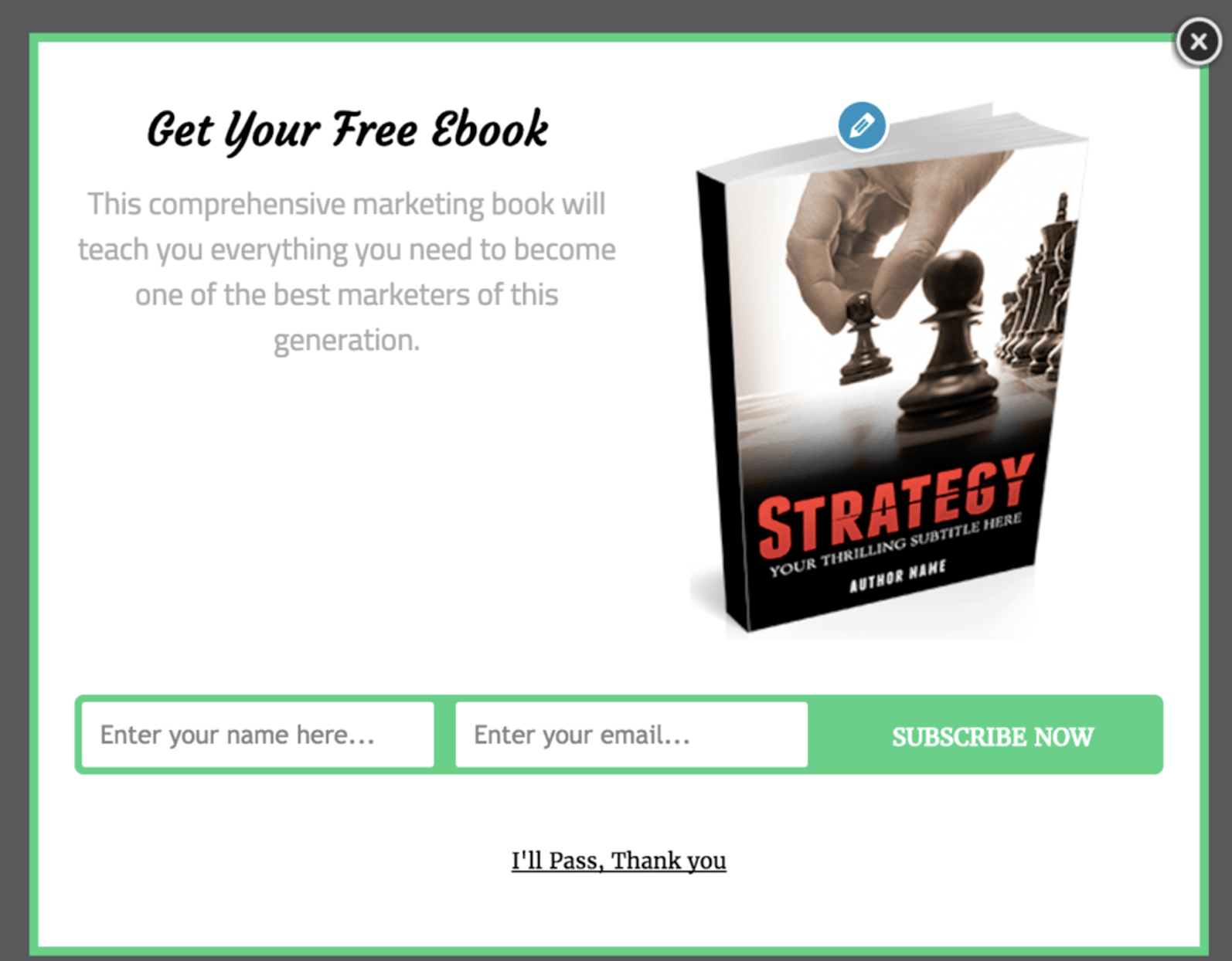 example of free gift in opt in email form