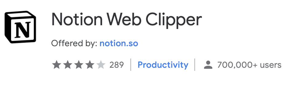 best chrome extensions Notion Web Clipper