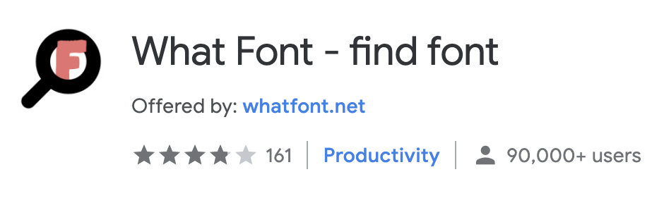 best chrome extension what font