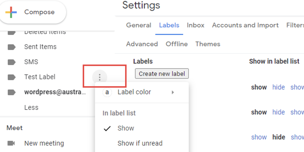 2. how to color-code your labels in Gmail