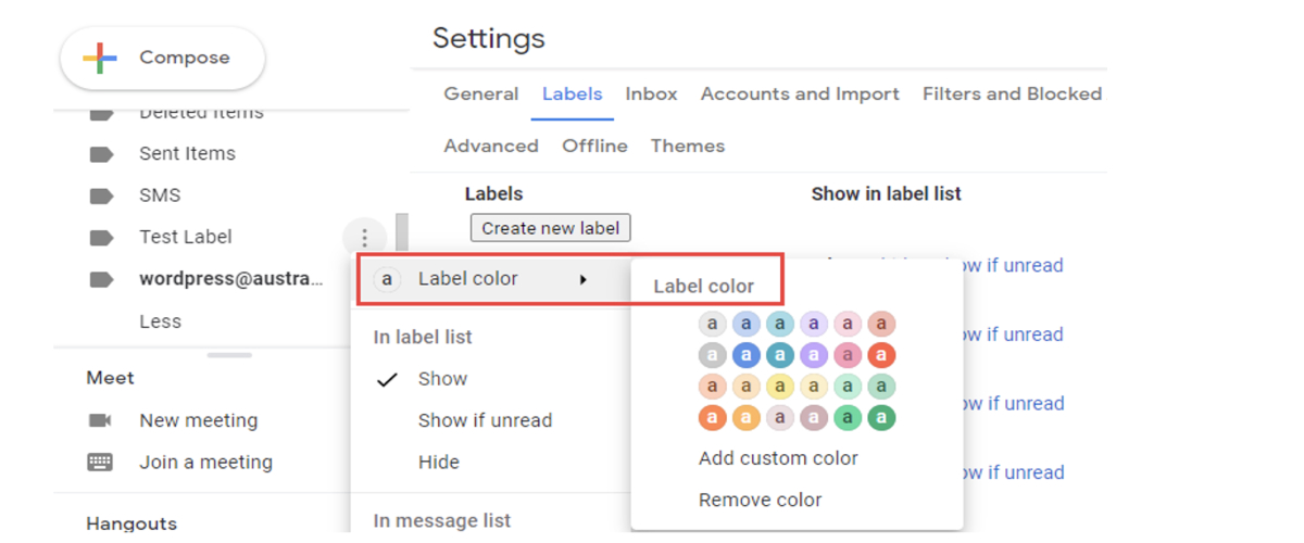 3 create color labels for gmail