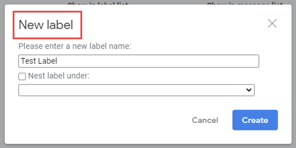 4. How to create labels for gmail