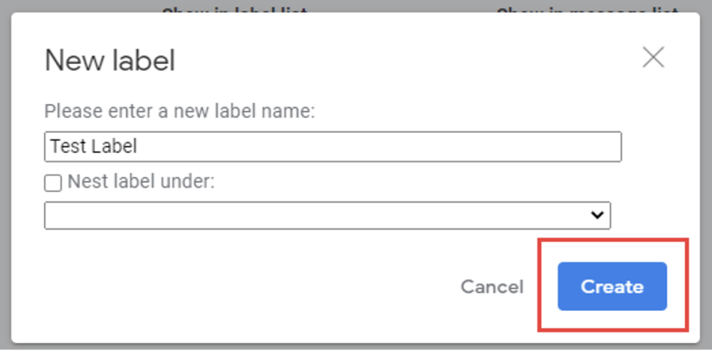 5. How to create labels for gmail