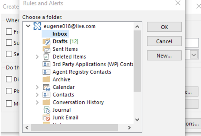 3. create outlook incoming emails into specific folders automatically-min