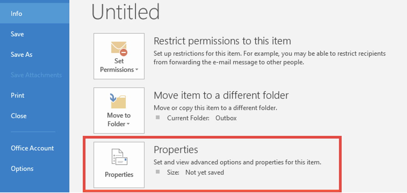 While within the New Email window, you can encrypt a single message. Step 1: Click on File > Properties.png”>
				</div>
			</div>


	<div class=