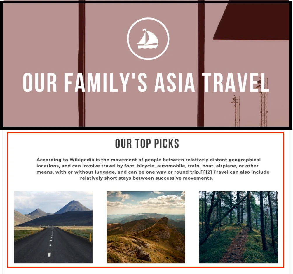 asia travel newsletter design