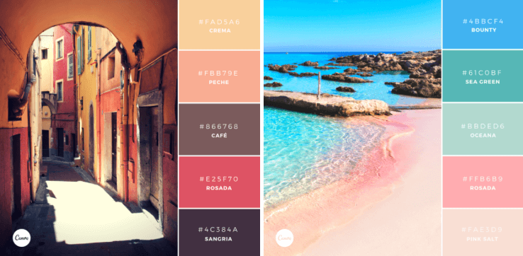 example of applying a striking color palette to make social media content viral and get more shares