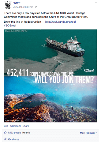 good example of a social media post that went viral by using a call to action