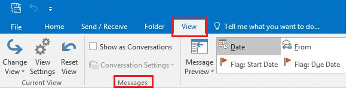 organize email by thread in outlook