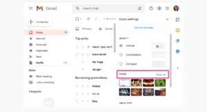 Dark mode Gmail select theme step 2png