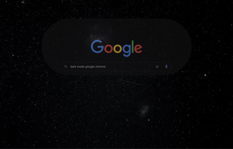 Dark mode on Google Chrome