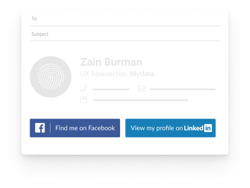 Email signature marketing campaign for social media growth - social buttons