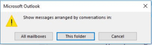 organize mail by thread outlook