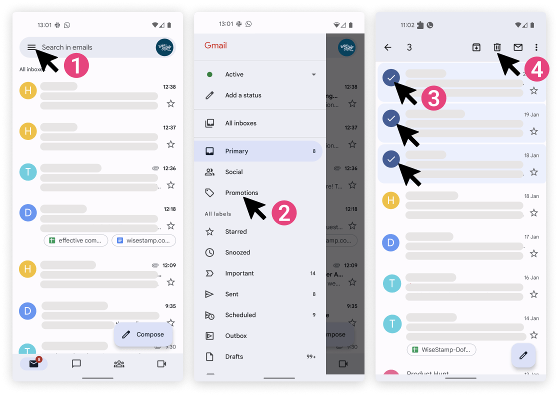 how to get rid of promotions in gmail on iphone