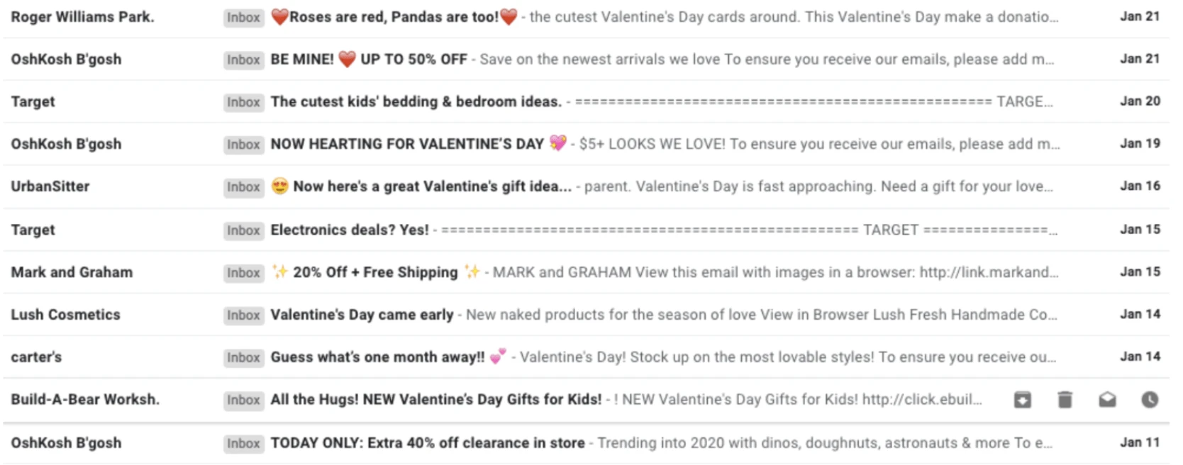 When sending your Valentine’s Day reminder emails