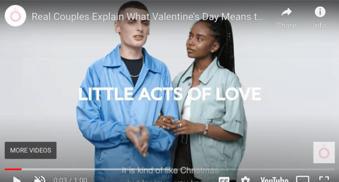 launched a video campaign featuring real people sharing what Valentine’s Day means to them