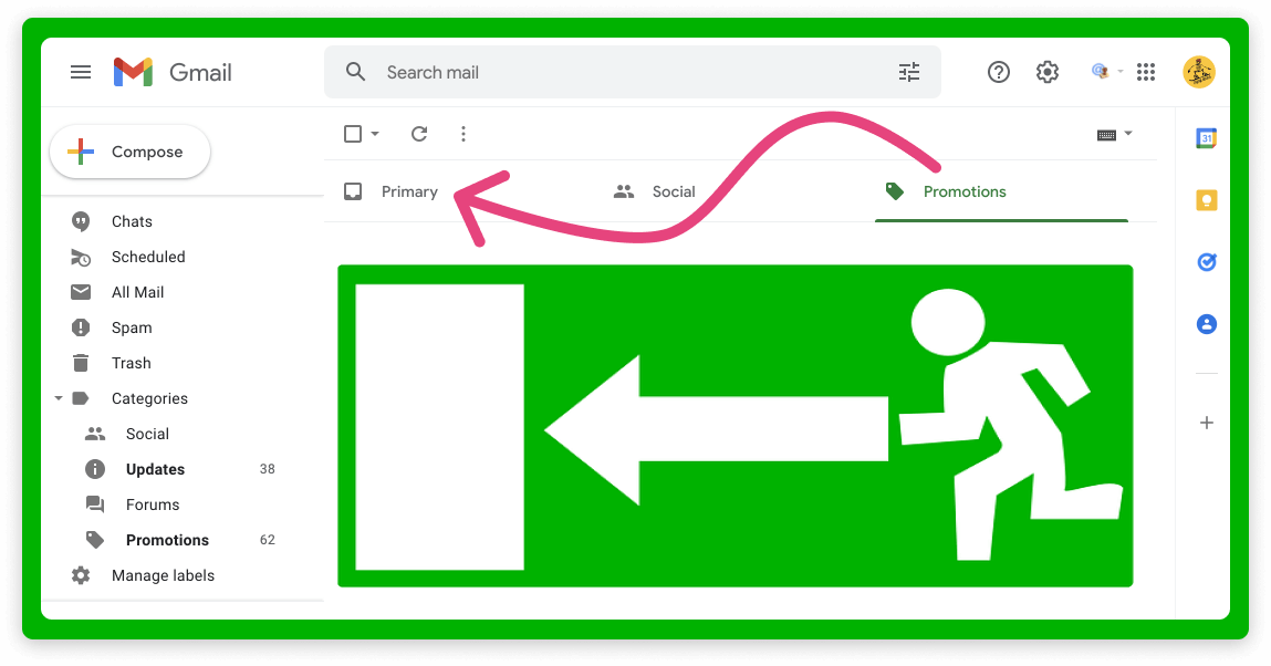 How to avoid Gmail Promotions tab 2