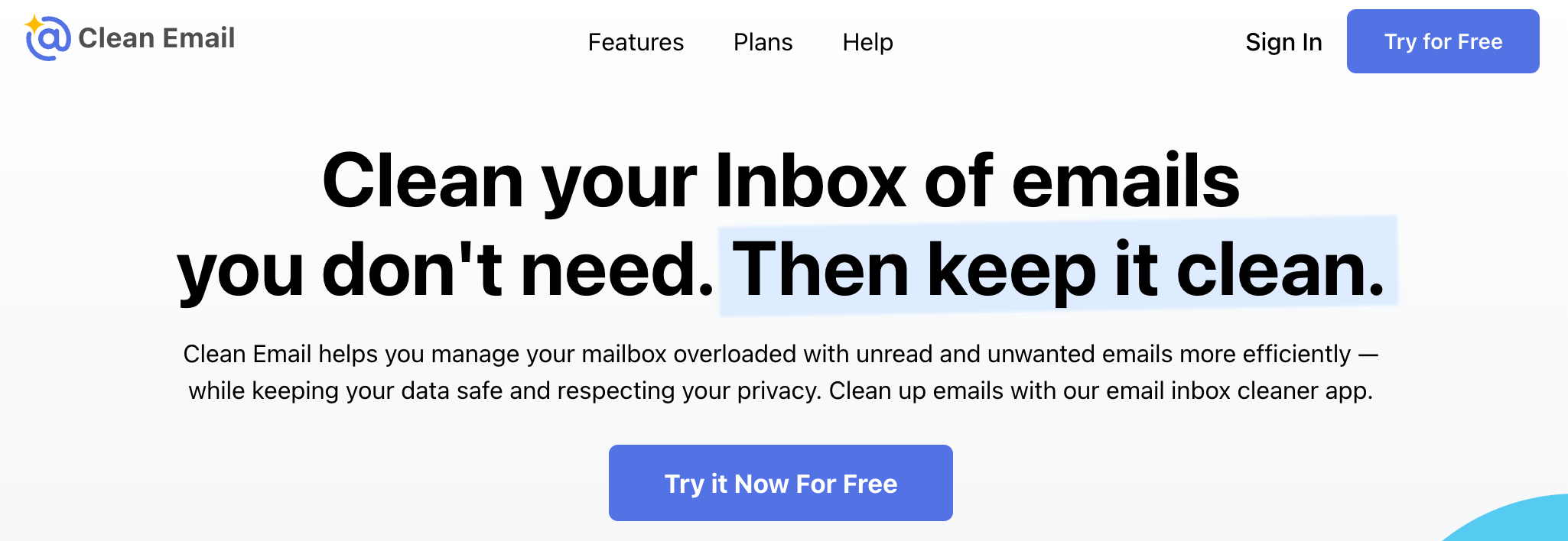 clean email for email management